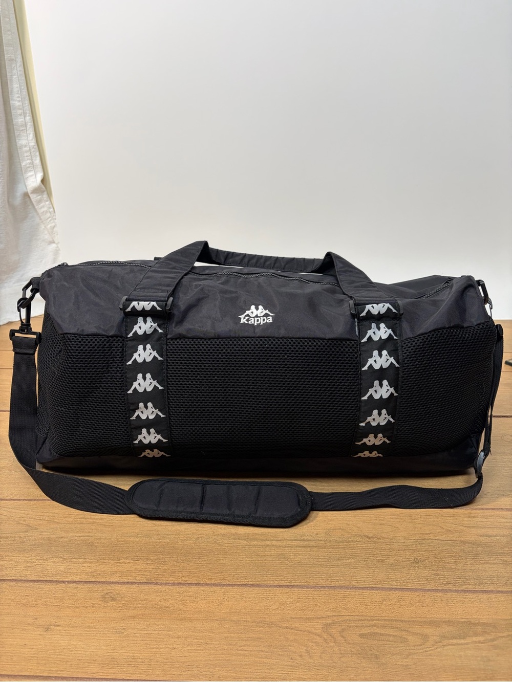 Kappa Angan Large Black Duffel Bag